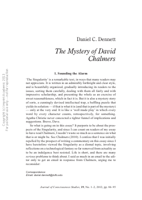 Dennett - The Mystery of David Chalmers.pdf